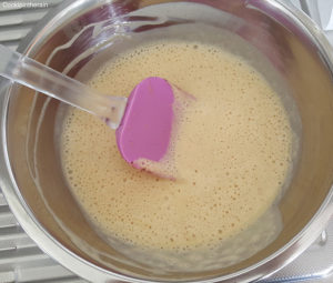 crème anglaise de la mousse vnaille à 84°C