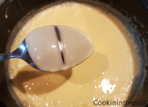 crème anglaise épaisse à 83°C