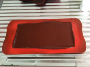chocolat fondu dans le moule silicone silikomart