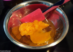 confit d'oranges avec sirop de glucose et nappage neutre au bain marie