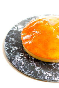 zoom sur la tarte à l'orange