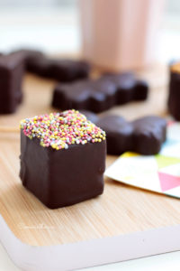 cube de cake ganache au chocolat