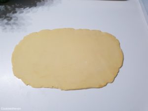pâte abaissée sur 3mm