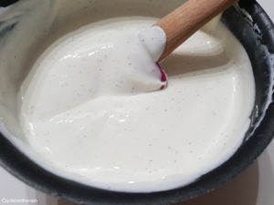 crème infusée à la vanille