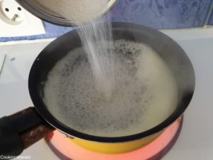jus de citron à ébullition avec ajout du sucre/agar-agar